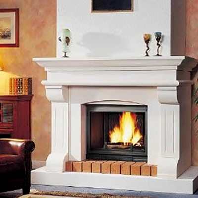 70'lik Salon Tipi Klasik Odunlu Şömine Modeli