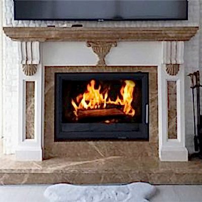 70'lik Klasik Odun Şömine Modeli