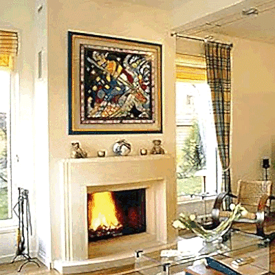 Klasik Çerçeveli Odunlu Şömine