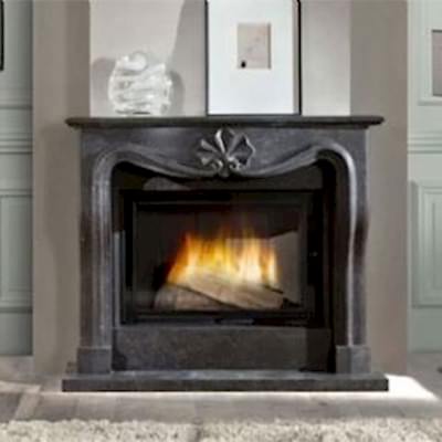 80'lik Antrasit Klasik Odunlu Şömine