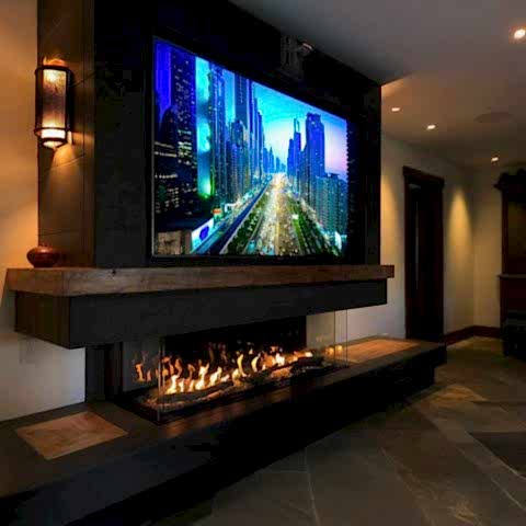 Gazalpin 120 Üç Tarafı Açık Modern Özel Tasarım Şömine