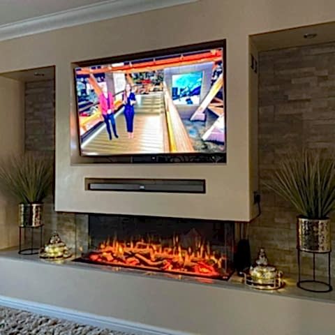 Gazalpin 120H 3 Tarafı Açık Modern Doğalgazlı Şömine