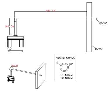 hermetik baca cizim detay