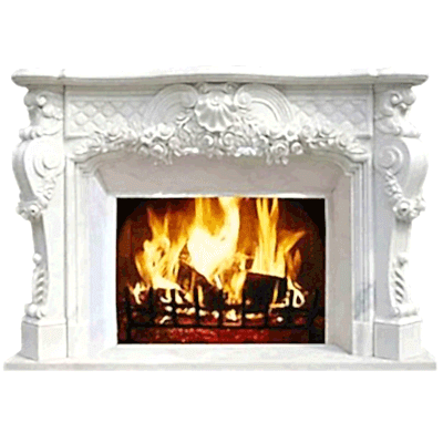 Özel Tasarım El Oyması İşçilikli Odunlu Şömine