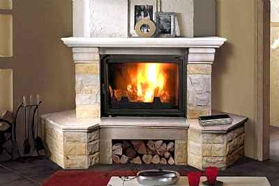 Rustik Odunlu Şömine Modeli