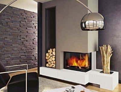 70lik Sağ Açık Limra Taşı Bazalı Modern Şömine