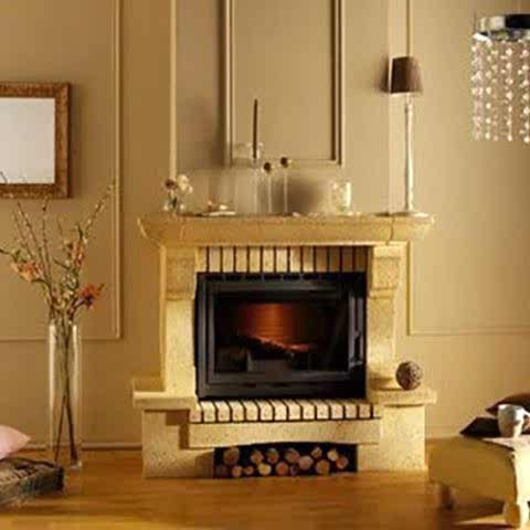 70lik Kandıra Taşından Konsollu Rustik Şömine