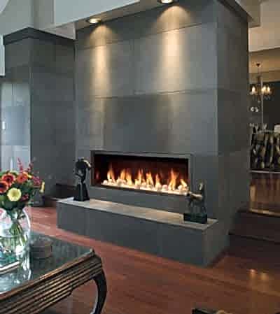 Gazalpin 90 Düz Ekran Antrasit Giydirmeli Modern Şömine