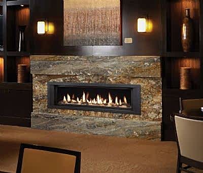 Gazalpin 90 Düz Ekran Modern Mermer Giydirmeli Şömine