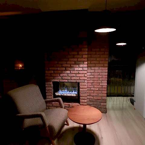 Gazalpin 70H Çift Taraflı Rustik Tuğla Şömine