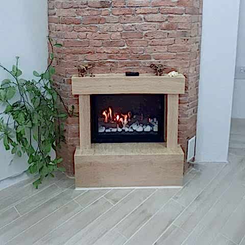 Gazalpin 70H Düz Ekran Rustik Doğalgazlı Şömine